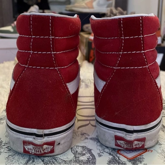VANS SK8-HI Top Suede Skate Athletic Shoes Racing Red Men's Size 6.5Women's 7.5 - Picture 7 of 8